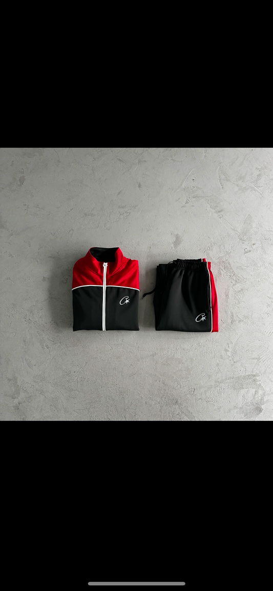 Black and red c⭐️rtiez tracksuit